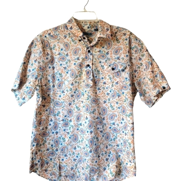 Cubavera cotton paisley print shirt size large - Picture 1 of 8